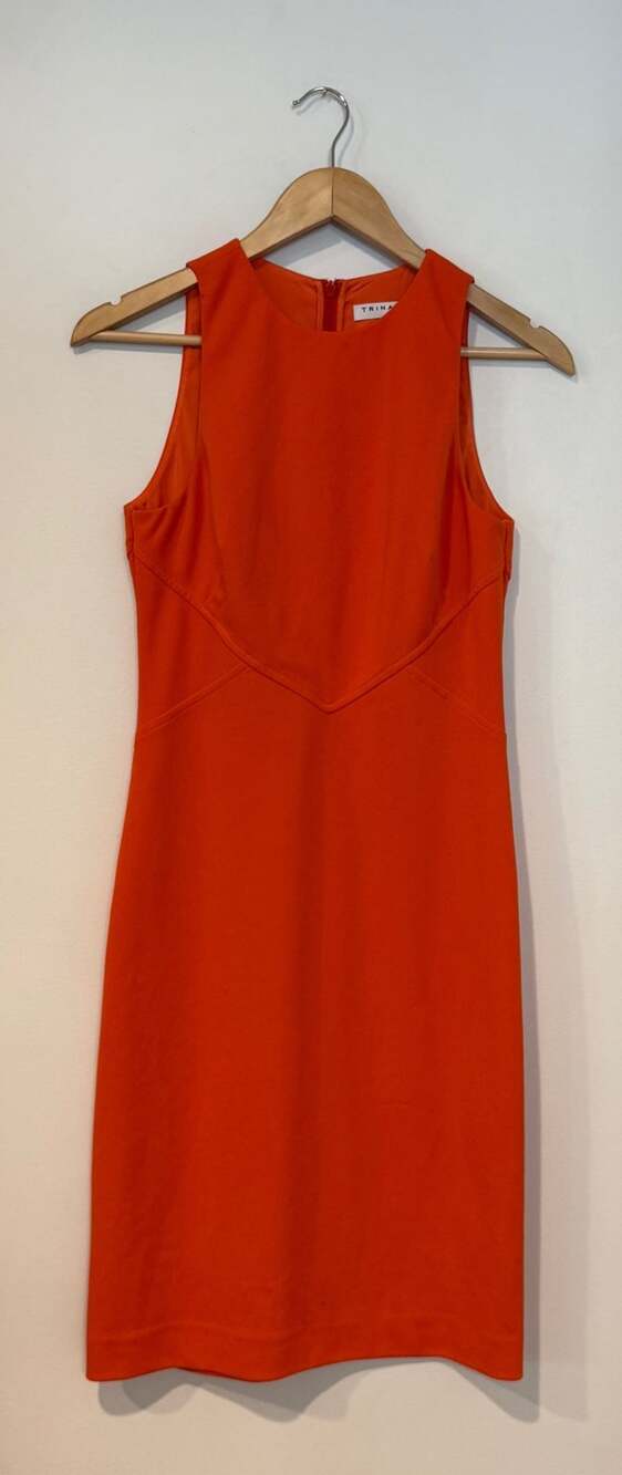 Trina Turk Promise Dress Size 4 Orange Sheath